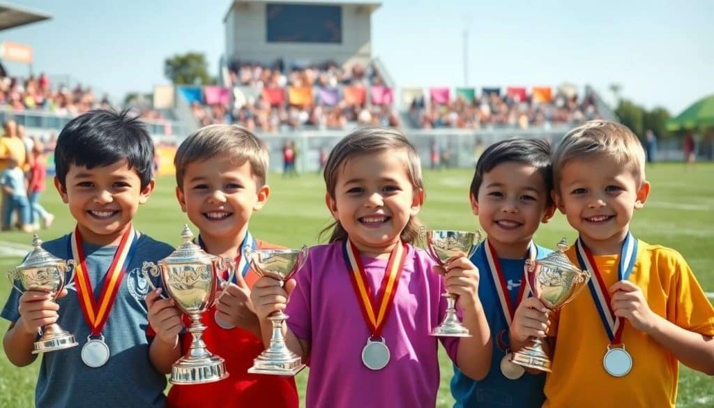 Coupes et trophées de mini-tournois : une motivation grandissante pour enfants