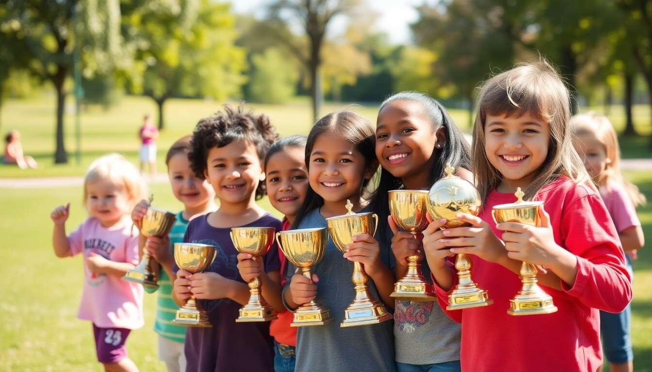 Types de trophées et coupes adaptés aux mini-tournois