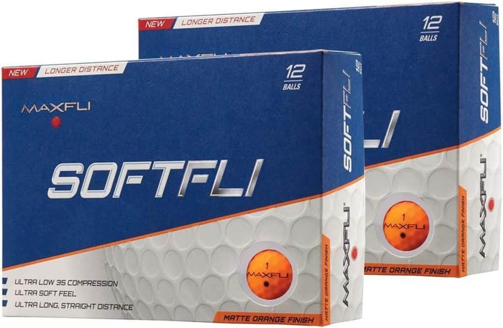 Test des balles de golf Maxfli SoftFli : finition mate et couleurs vives