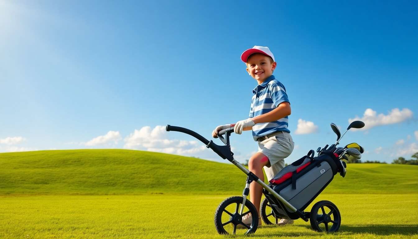 Les avantages d'un chariot manuel pour un jeune golfeur