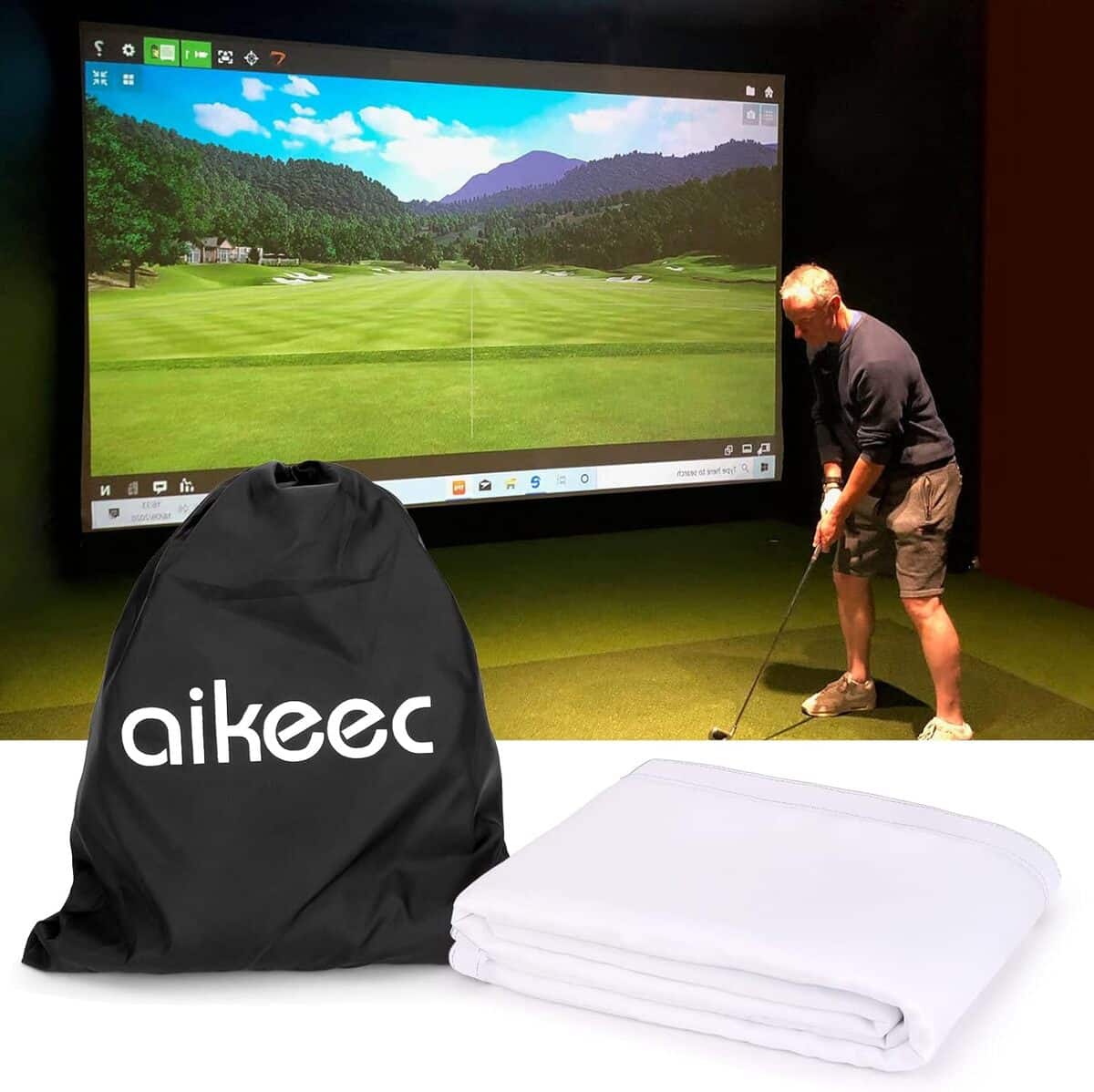 Test de l'écran d'impact aikeec pour simulateur de golf intérieur