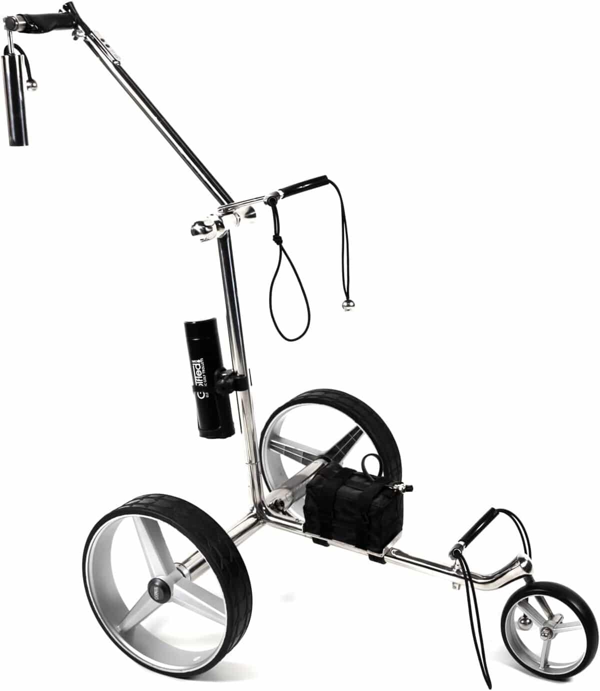 Test du chariot de golf électrique GT-S avec parapluie offert par GolfTed