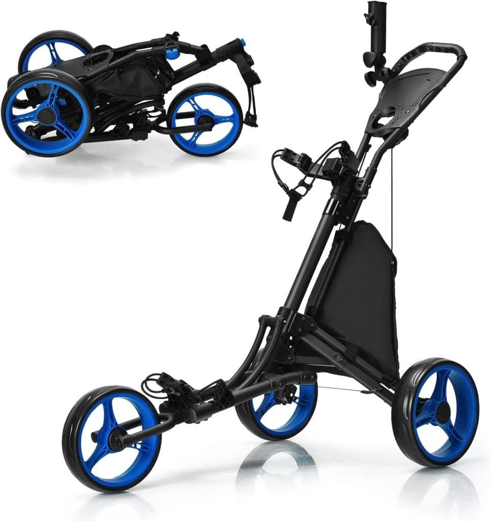 Test du chariot de golf pliable Costway à 3 roues
