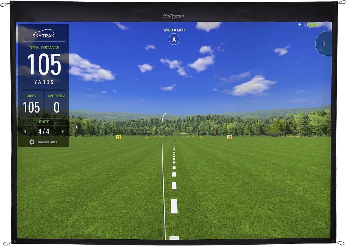 Test GoSports écran d'impact pour simulateur de golf