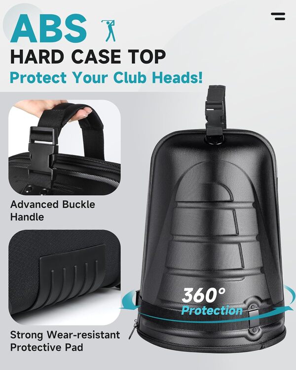 Sac de Voyage pour Clubs de Golf Findway avec Roues, en Tissu Oxford 1680D Résistant à l'eau, Coque Rigide en ABS, Durable et étanche, Idéal pour Les Voyages et Les Vols de Golf pour Hommes et Femmes