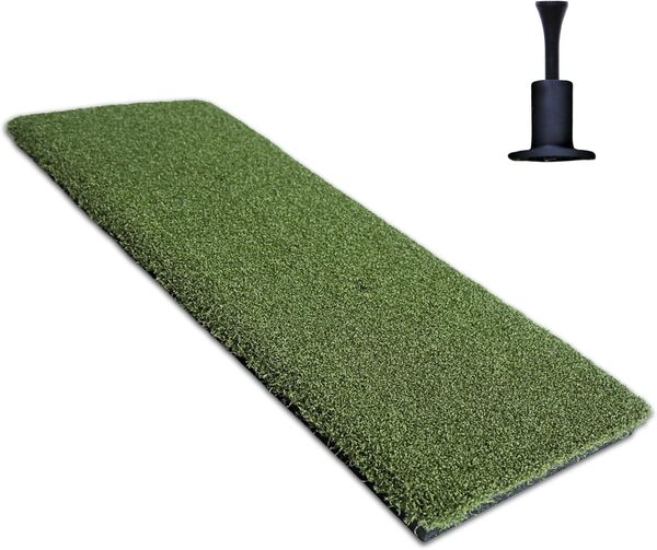 The Original Country Club Elite by Real Feel Golf Mats Bande de Frappe de 0,5 x 0,9 m | Tapis d'entraînement Commercial Robuste | Accepte Un Vrai Tee | Balançoire vers Le Bas et à Travers |
