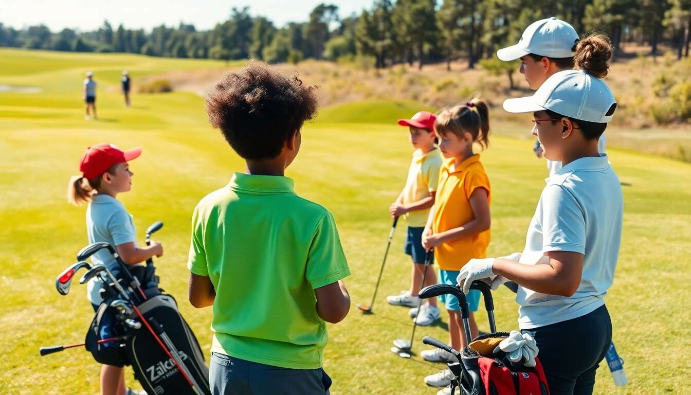 Les différents types de stages de golf junior