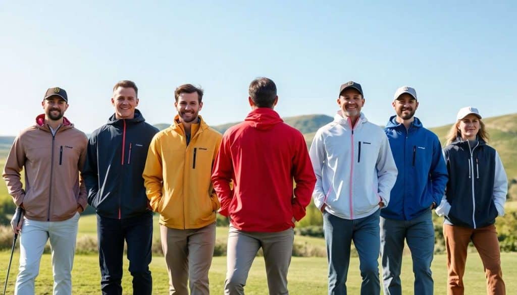 Vestes coupe-vent légères adaptées aux joueurs de golf