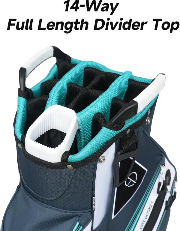 T WINSOLOGY Sac de golf de voyage pour club de voyage, support de navire, cadeau pour les compagnies aériennes pour homme et femme, petit sac de golf léger, organiseur de rangement, 14 compartiments