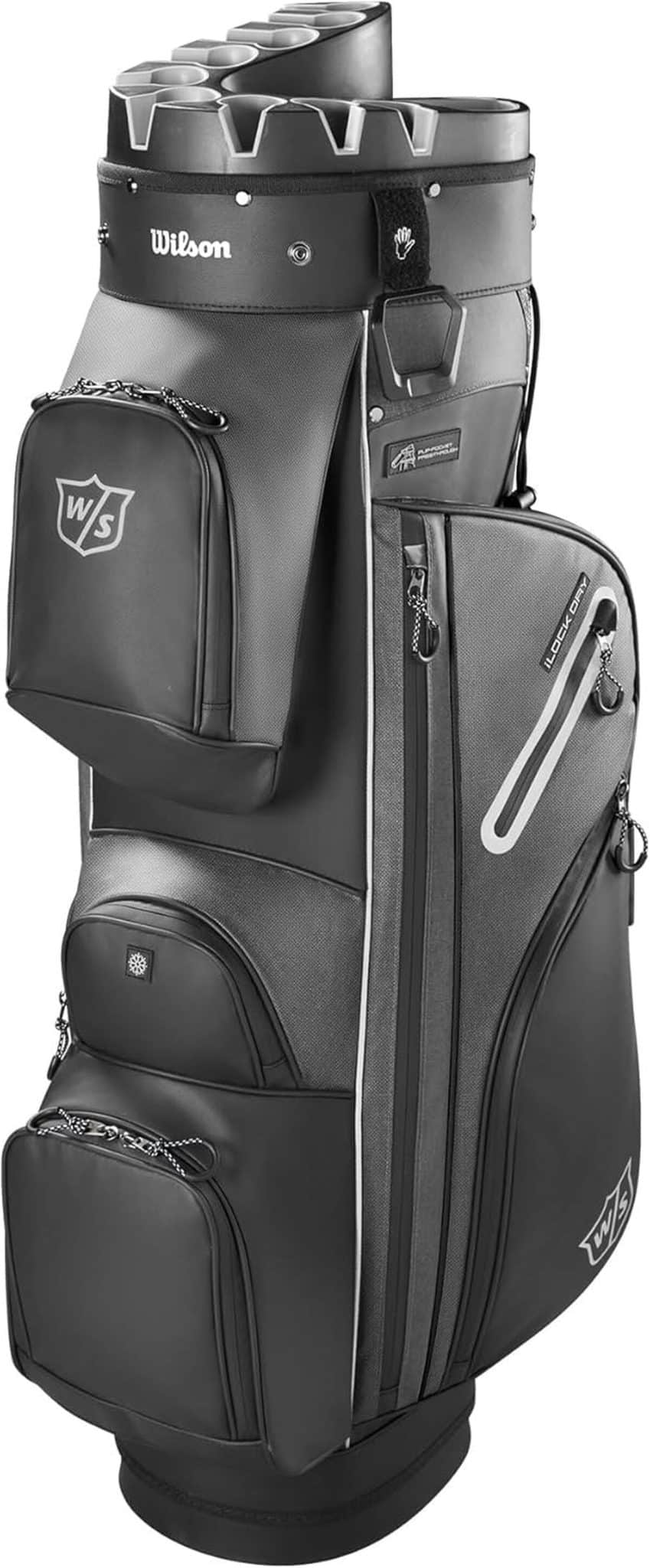 Test du sac chariot Wilson I-Lock Dry : noir et argent