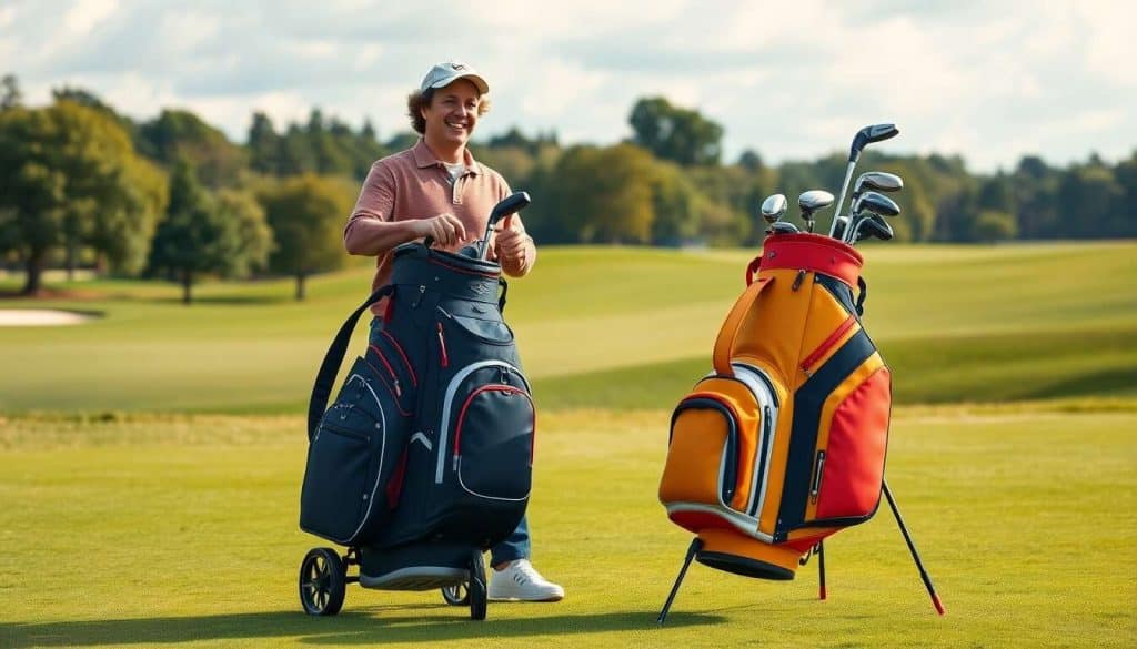 Différences entre sacs de golf chariot et trépied