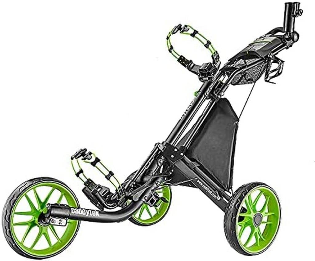 Test : chariot de golf EZ-Fold CaddyTek 3 roues, gris foncé
