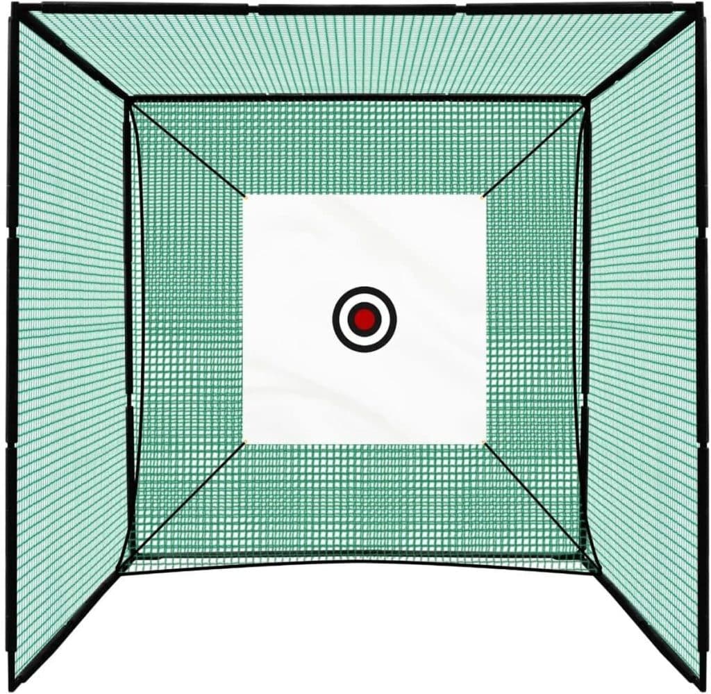 Test de la cage d'entraînement au golf avec filet et accessoires inclus
