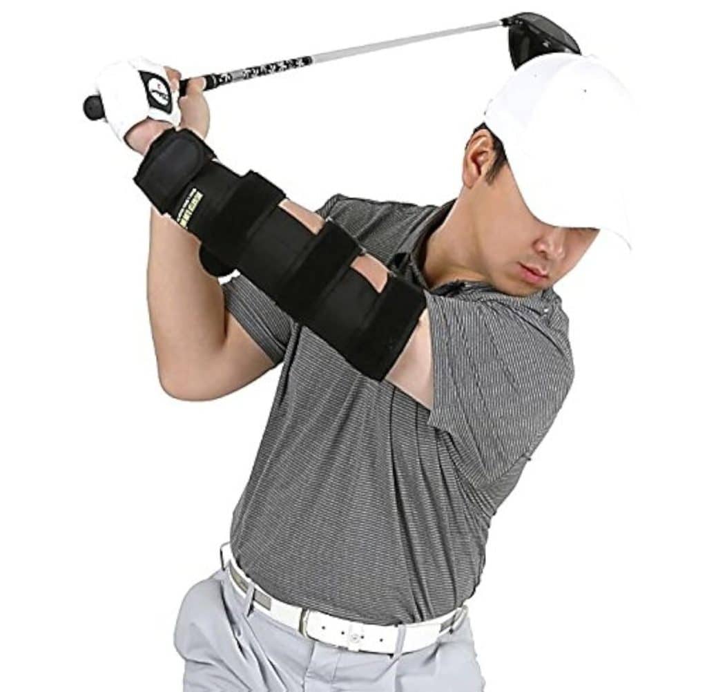 Test de l'attelle de coude lestée Weighted : améliorez votre swing de golf