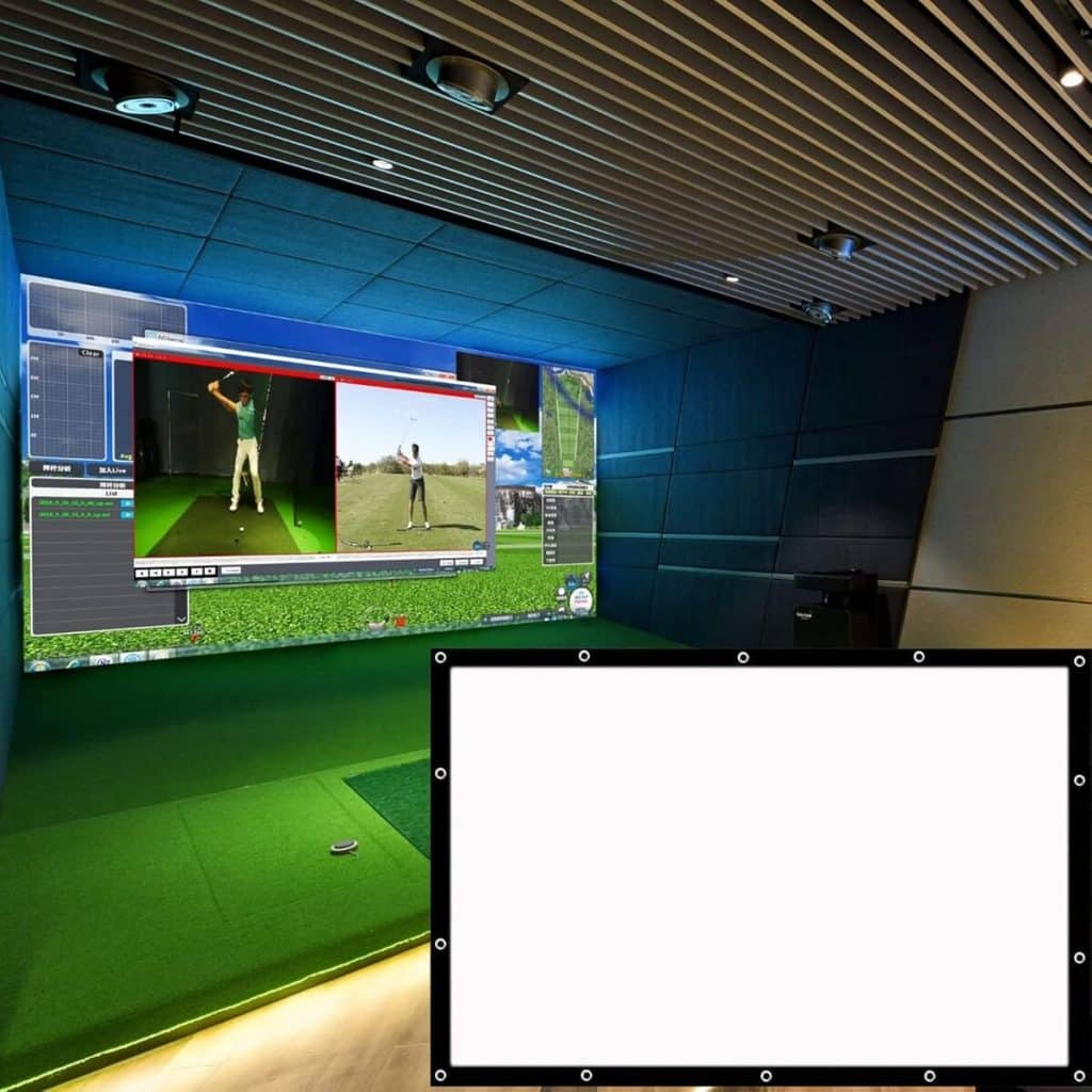 Test : écran de projection Obokidlyamor pour simulateur de golf