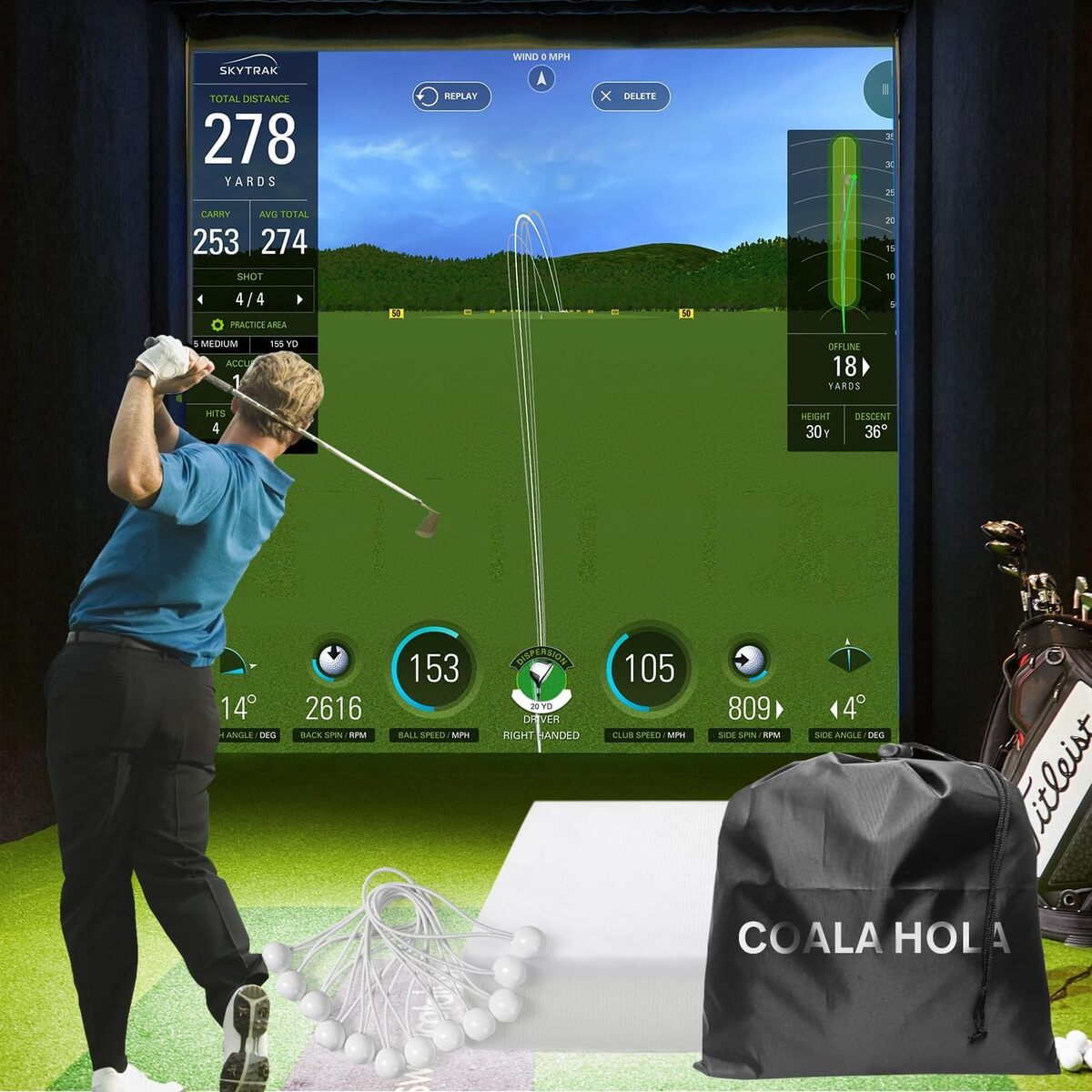 Test : écran d'impact Coala Hola pour simulateur de golf