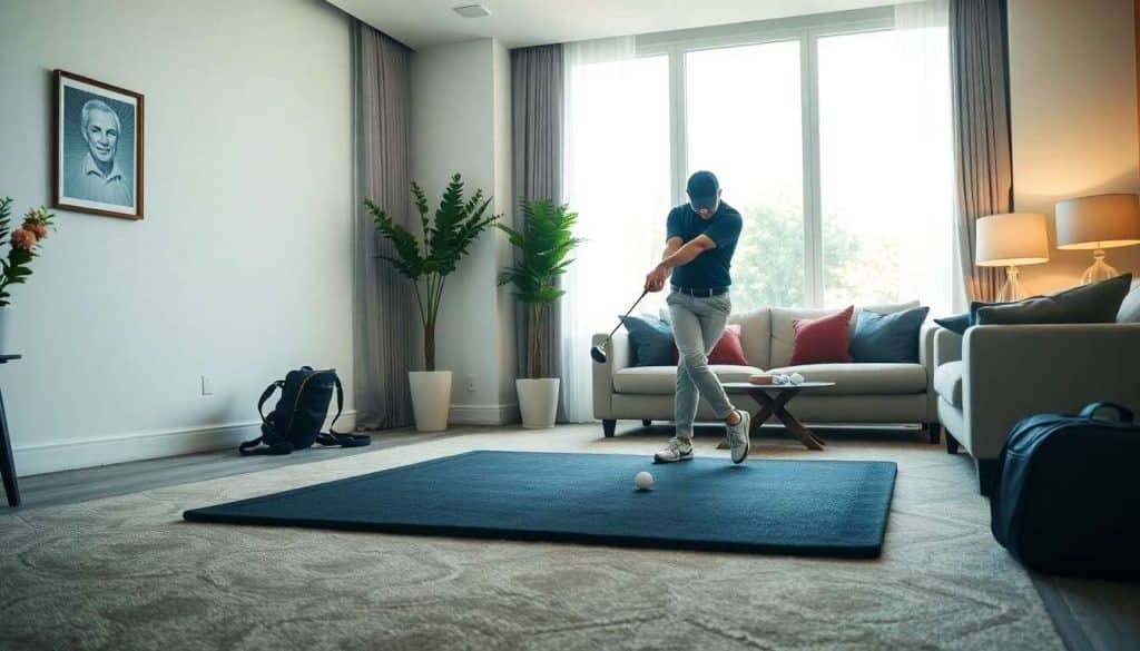 Tapis d'entraînement : perfectionner son swing à la maison