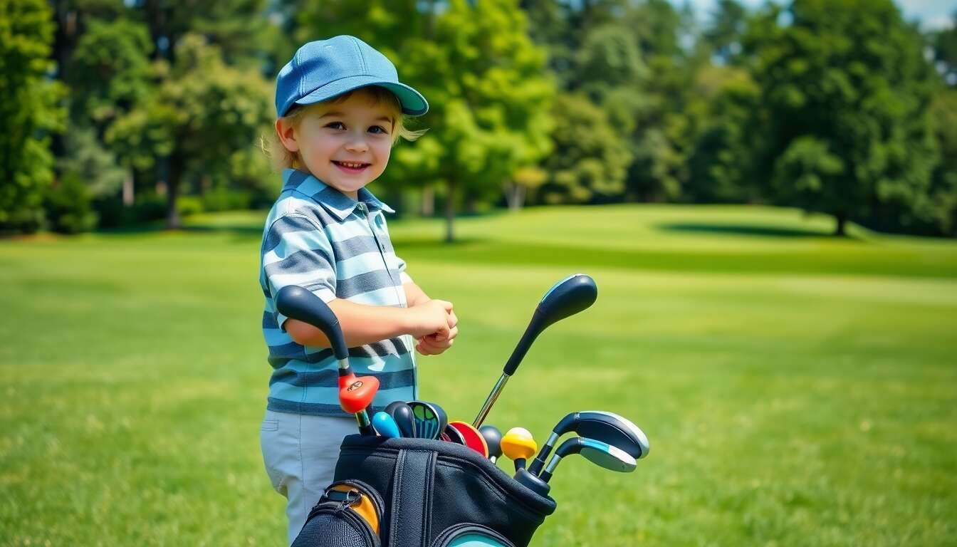 Les &eacute;l&eacute;ments cl&eacute;s d'un sac de golf pour enfants