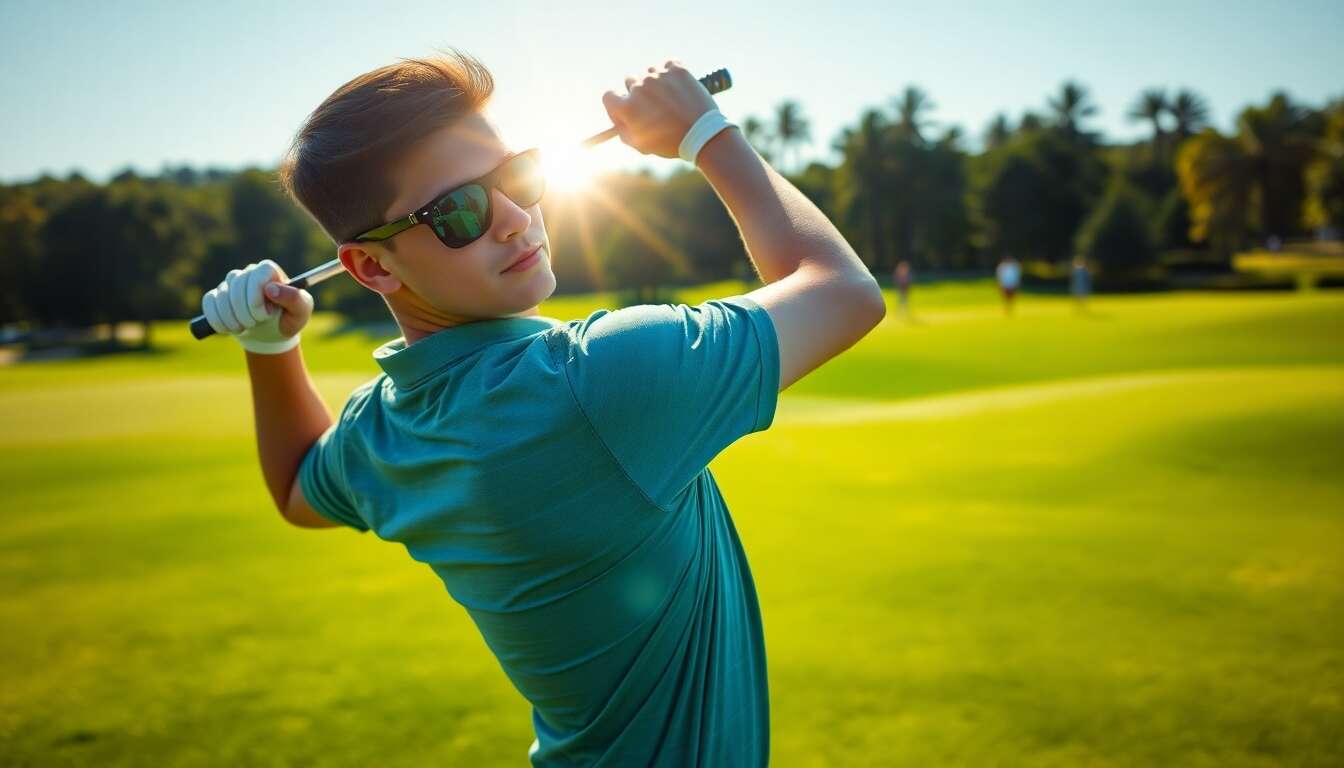 Importance des lunettes de soleil pour les jeunes golfeurs