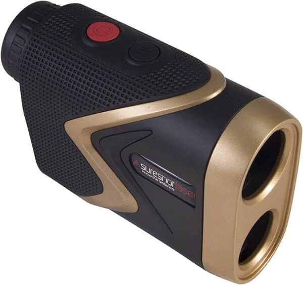MGI Sureshot Pinloc 5000IPS Télémètre Laser de Golf, Noir/doré