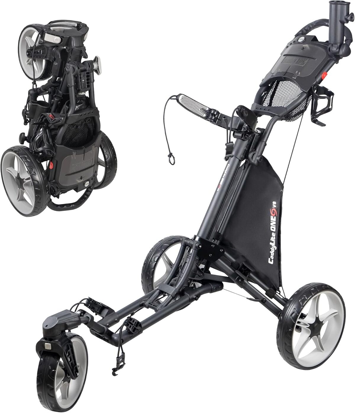 Test du chariot de golf Caddytek CaddyLite One pivotant V8