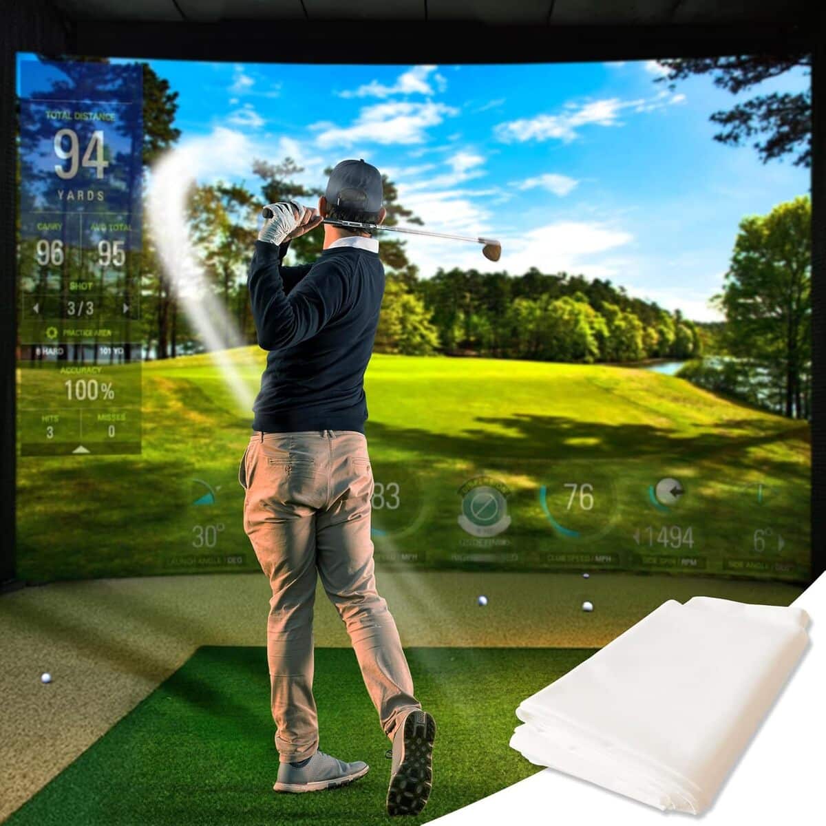 Test du KHAMPA Golf écran à choc noir 9, 8 x 11, 5 pieds