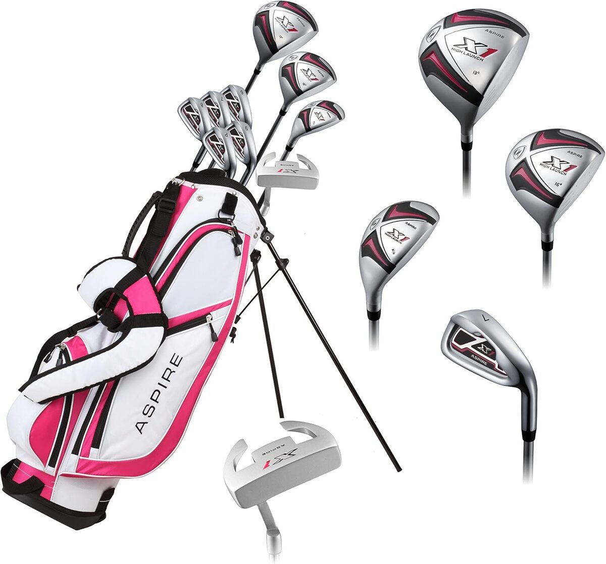 Test : ensemble de clubs de golf roses pour petites dames droitières