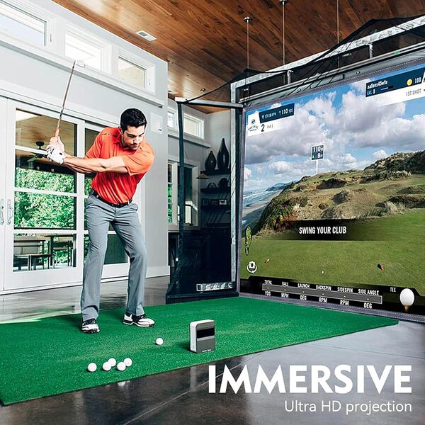 Écran d'impact de simulateur de golf pour l'entraînement de golf, écran de projection d'affichage d'impact de simulateur d'entraînement de balle de golf pour l'intérieur, simulateurs de golf pour