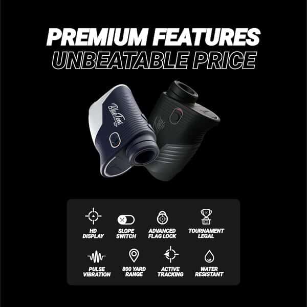 Blue Tees Golf - 2 Pro + Series - Télémètre Laser de Golf avec Une portée de 730 mètres - Mesure de la Pente - Verrouillage du Drapeau avec Vibration à Impulsion - Grossissement 6X - Bleu