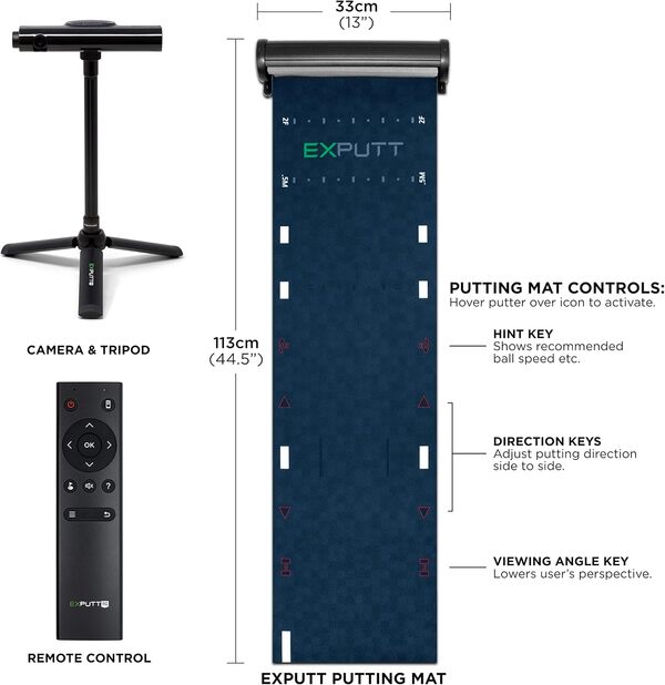 ExPutt Ex500d Simulateur de Golf Unisexe, Noir, Taille Unique