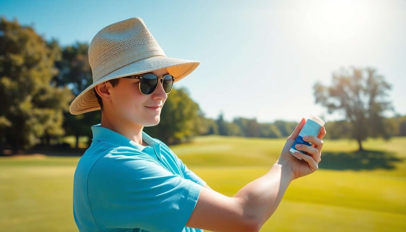Les risques li&eacute;s &agrave; l'exposition au soleil lors d'une partie de golf