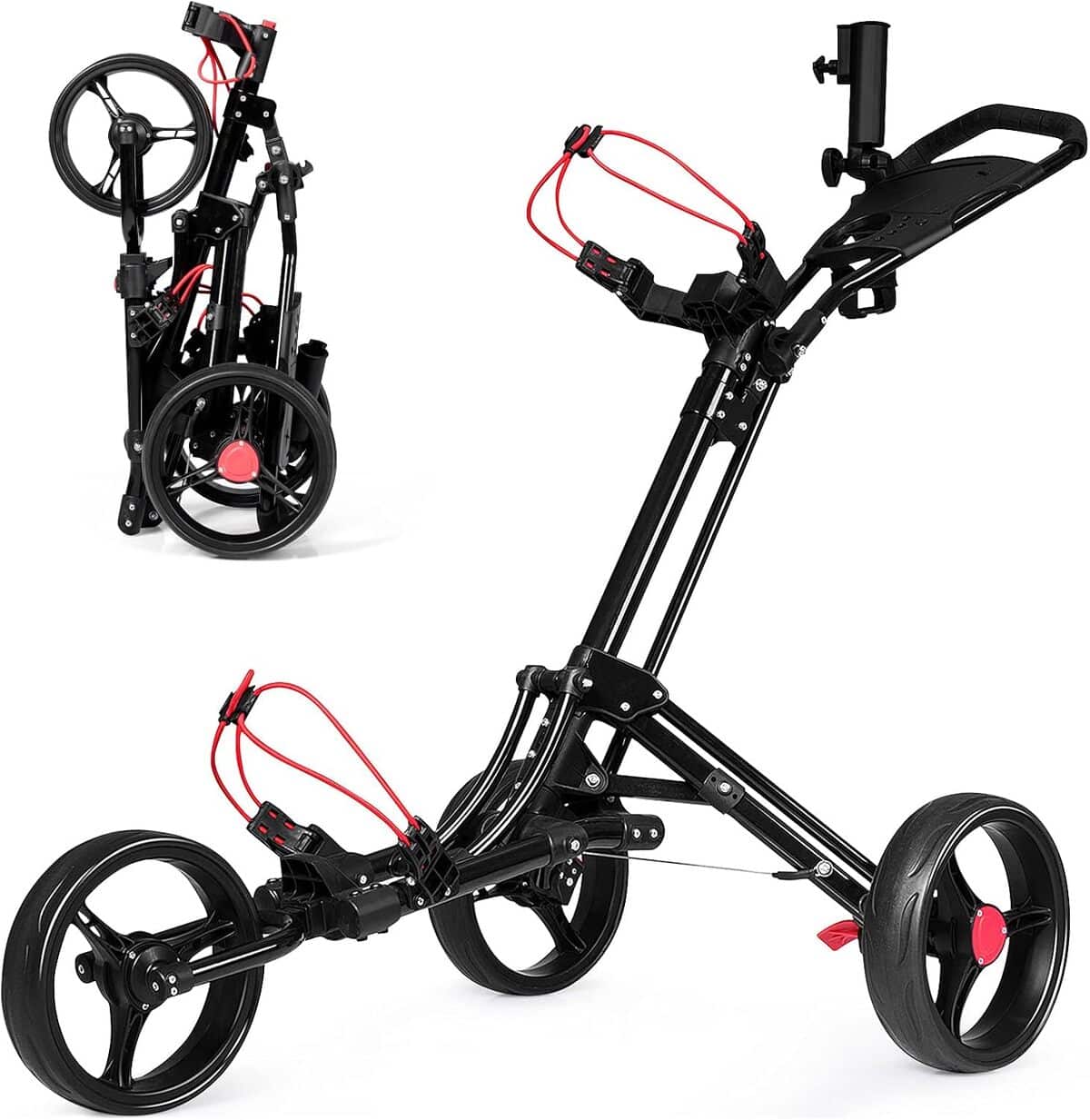 Test du chariot de golf pliable Goplus à 3 roues : praticité et performance