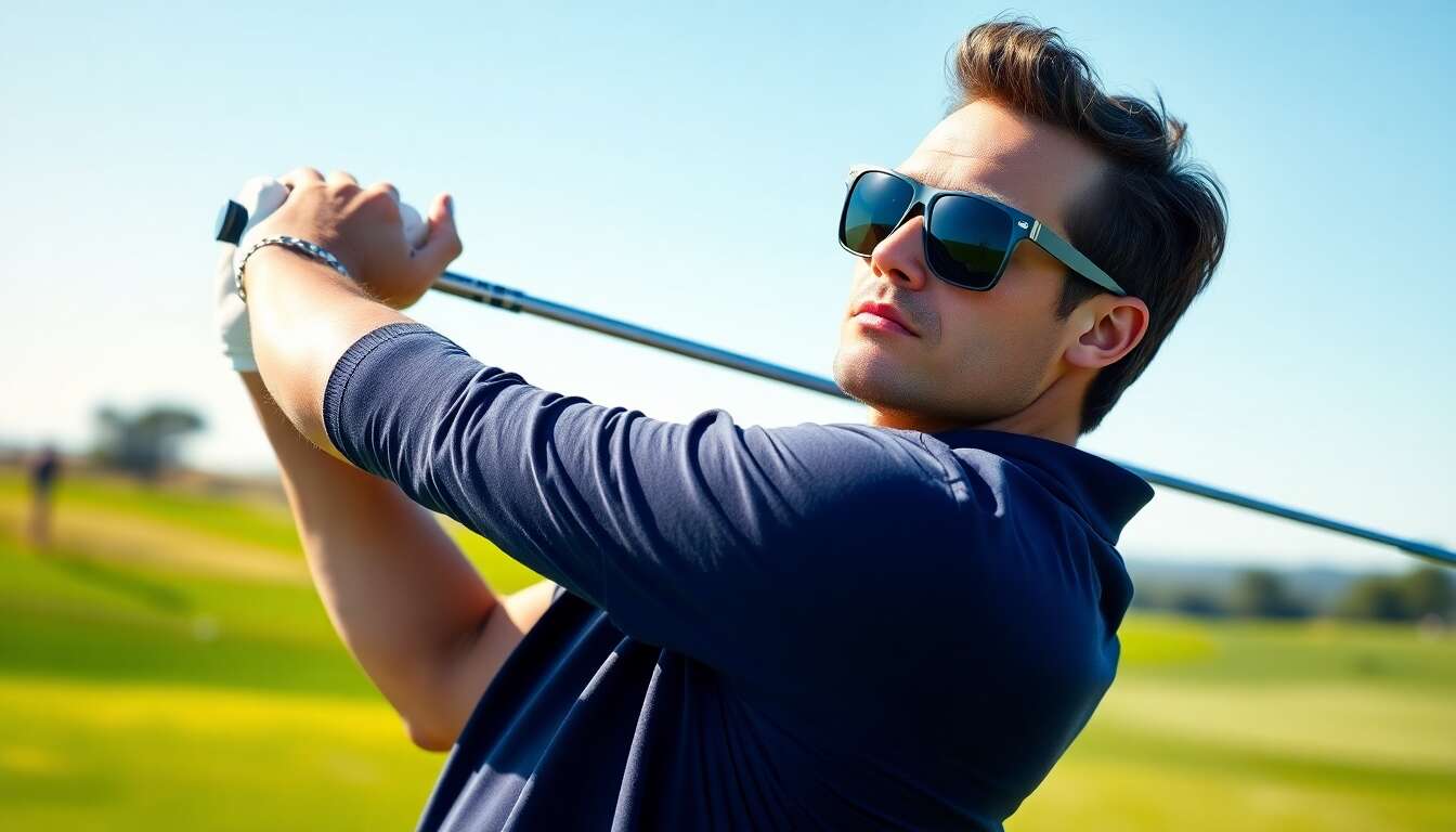 Lunettes de soleil stylées pour golfeurs avertis