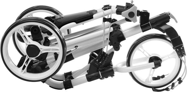 QWIK-FOLD Chariot À 3 Roues Chariot De Golf À Pousser À Tirer - Frein Au Pied - Une Seconde pour L'Ouvrir Et Le Fermer  !