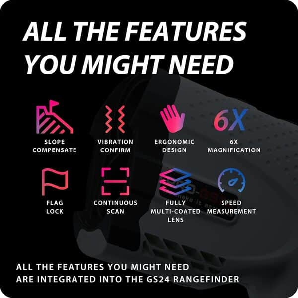 Gogogo Sport Vpro télémètre Golf Chasse 1100 mètres avec Verrouillage du Drapeau, Vibration, Compensation de Pente