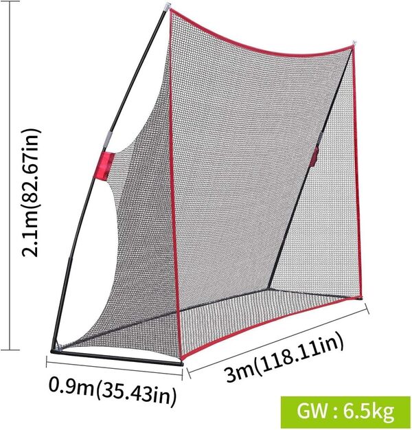 Filet de Golf Entrainement Practice 10ftx7ft Portable avec Sac de Transport et Tapis de Golf 60x30cm, Filet Golf pour Extérieur Intérieur Jardin Sport en Plein Air