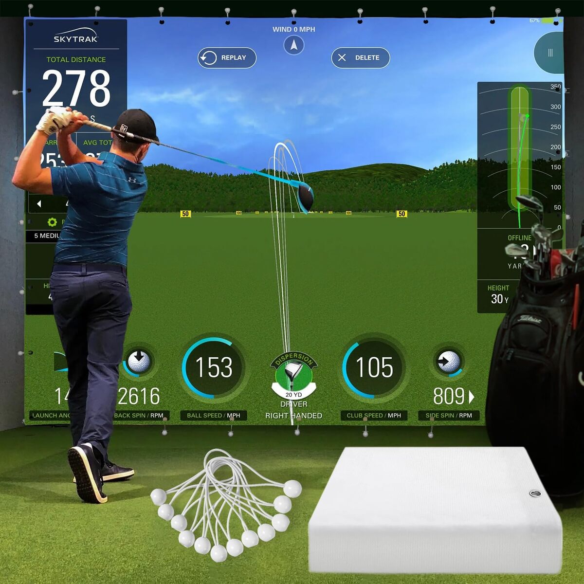 Test de l'écran d'impact pour simulateur de golf : performance et qualité