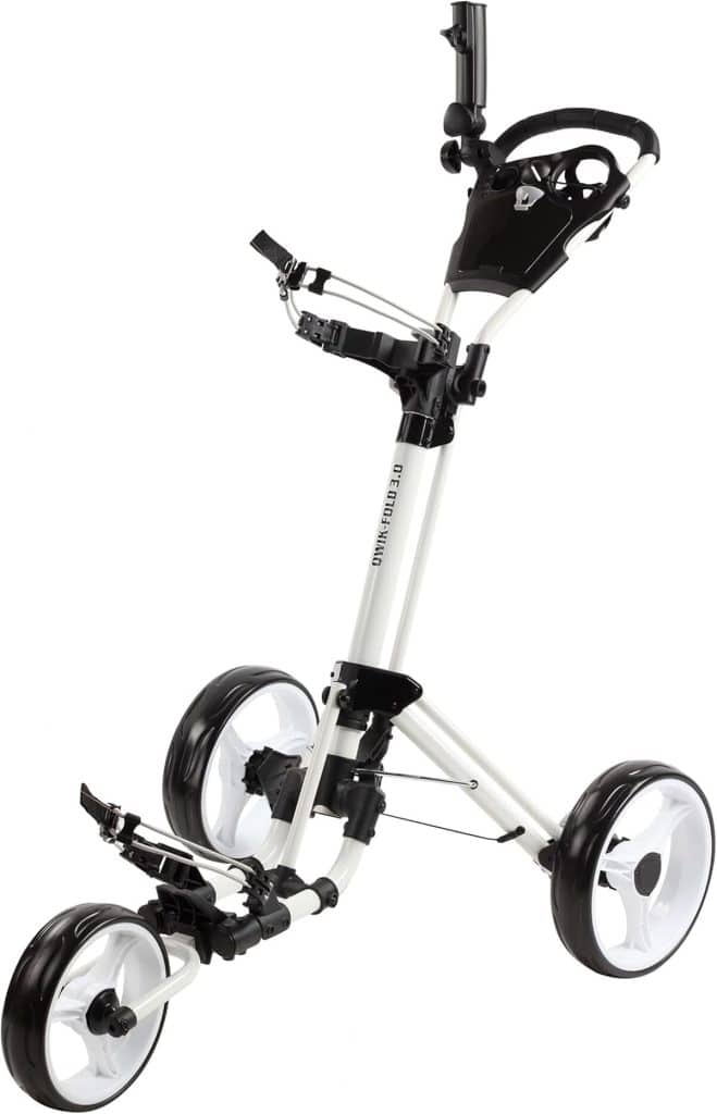 Test du chariot de golf à trois roues - pliage rapide