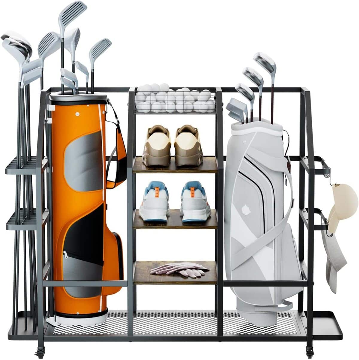 Test du DFENG : organiseur de sacs de golf extra large avec roulettes