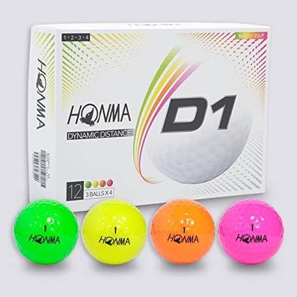 Honma D1 Lot de 12 balles de golf Multicolore