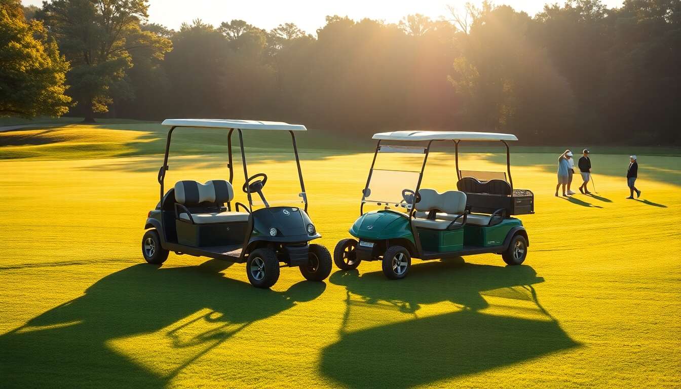 Comparaison entre chariots de golf &agrave; 2 et 3 roues