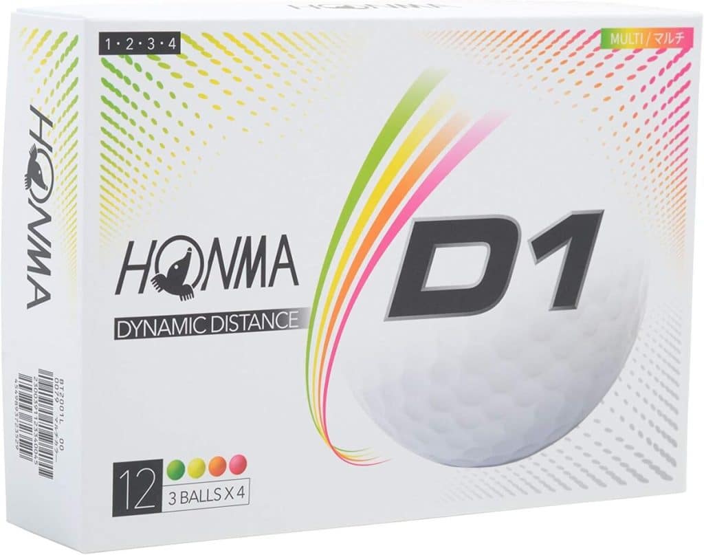 Test des balles de golf multicolores Honma D1