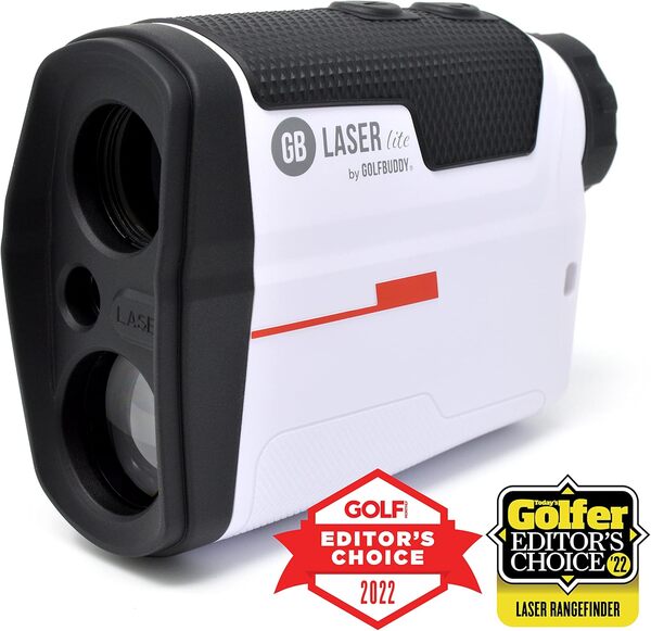 GolfBuddy GB Laser Lite Rangefinder with Slope on/Off Functionality - 800 Yards with Carry Case, White