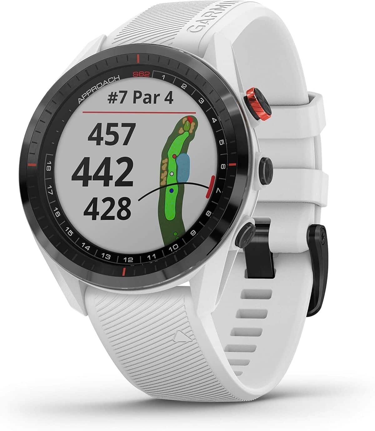 Test de la Garmin Approach S62 : smartwatch golf blanche