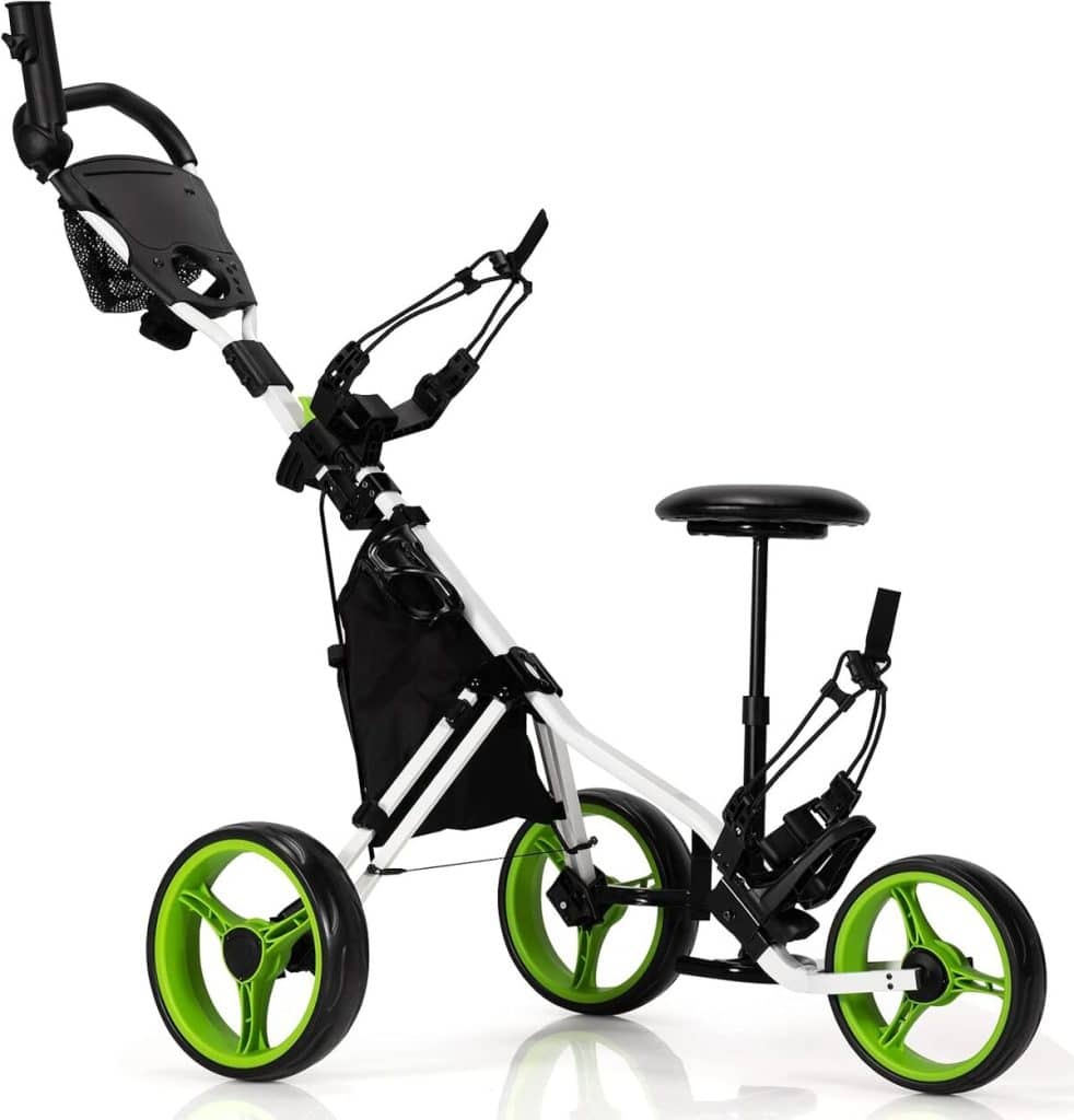 Test du chariot de golf pliable 3 roues Costway : confort et praticité