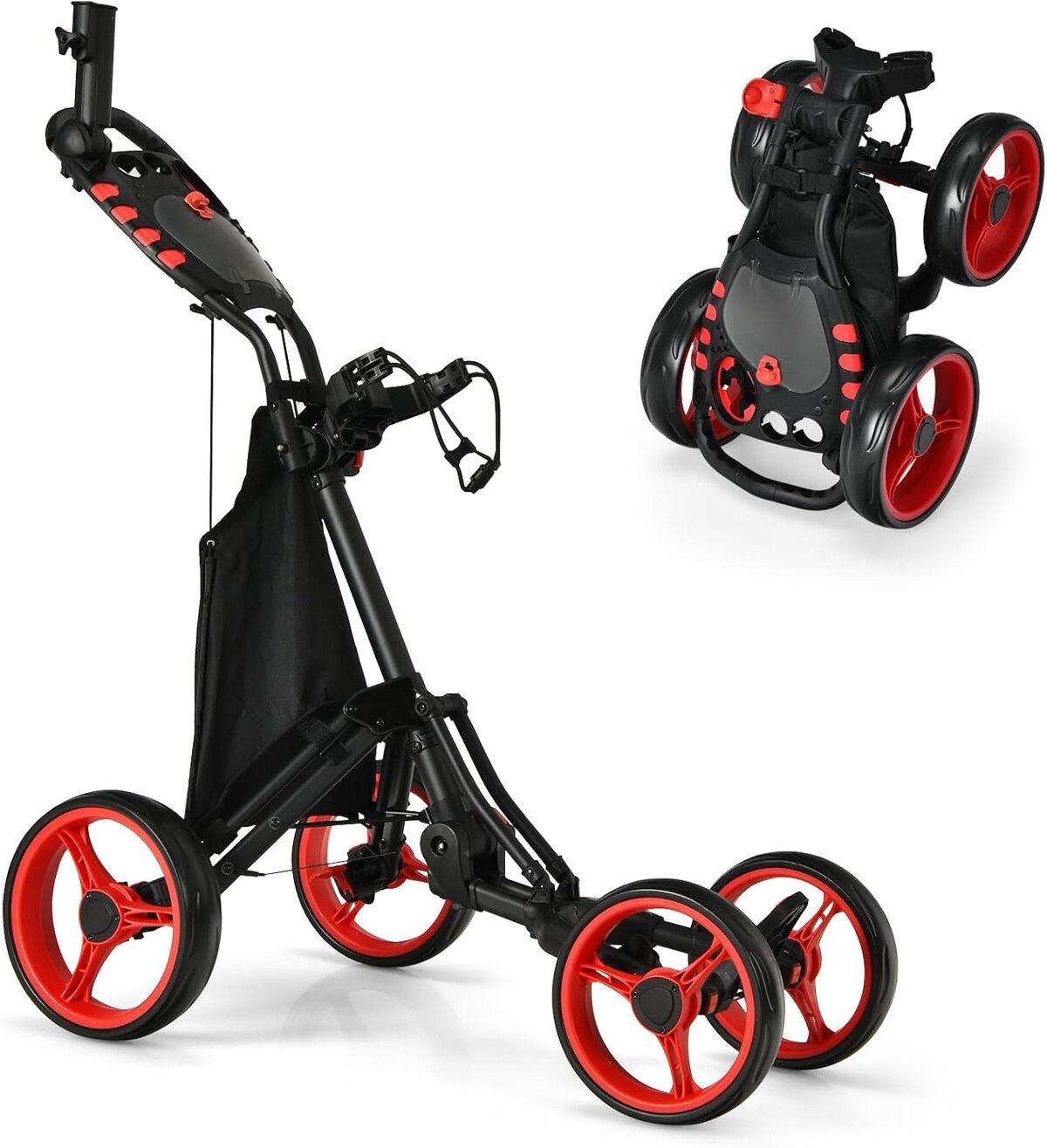 Test du chariot de golf pliable Goplus à 4 roues : ergonomie et praticité