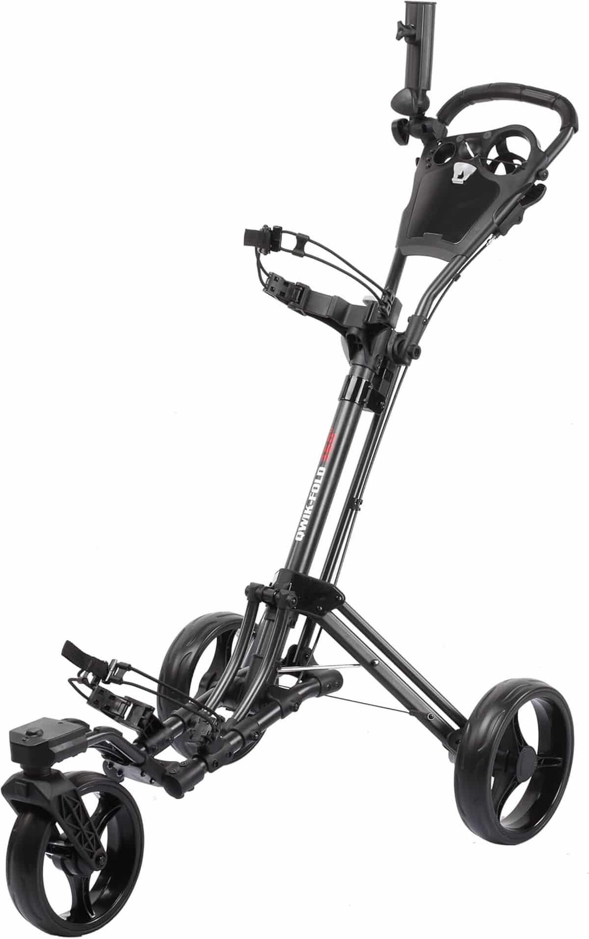 Test du chariot de golf Qwik-Fold à 3 roues pivotantes