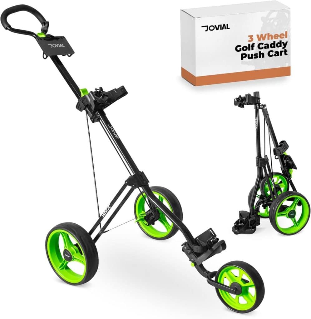 Test du chariot golf pliable 3 roues Jovial : luxe et praticité