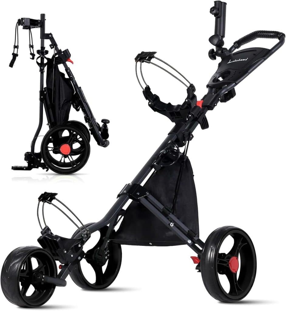 Test du chariot Lakehood à 3 roues : praticité sur green