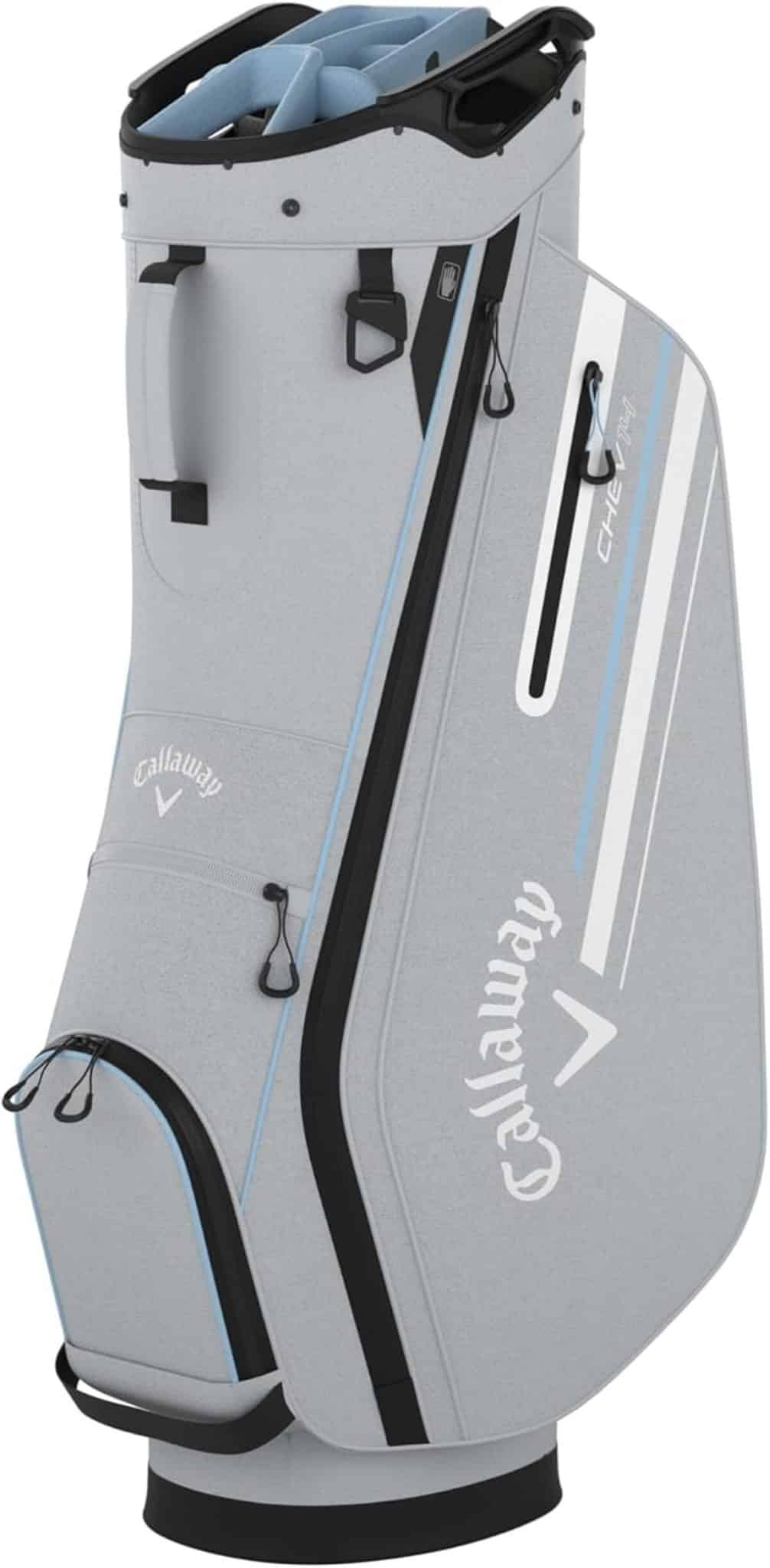 Test du sac de golf chariot Callaway Golf Chev 14 argenté/bleu glacier